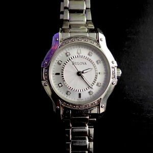 Women’s Bulova Watch - Silver with Diamonds